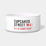 cupcakes Street  Pet Bowls