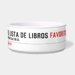 tu LISTA DE libros  Pet Bowls