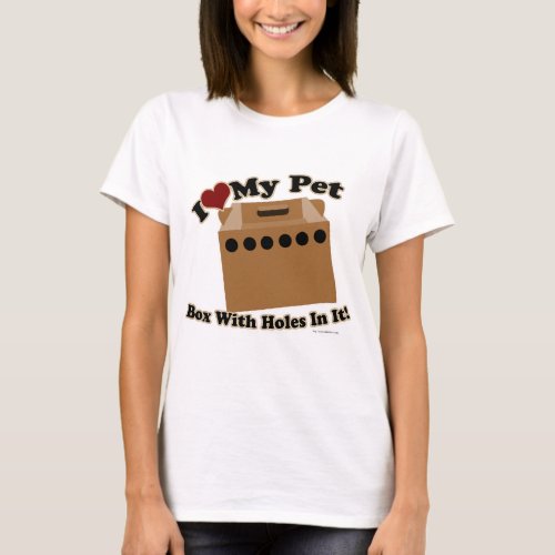 Pet Box With Holes Funny Animal Cartoon Slogan T_Shirt