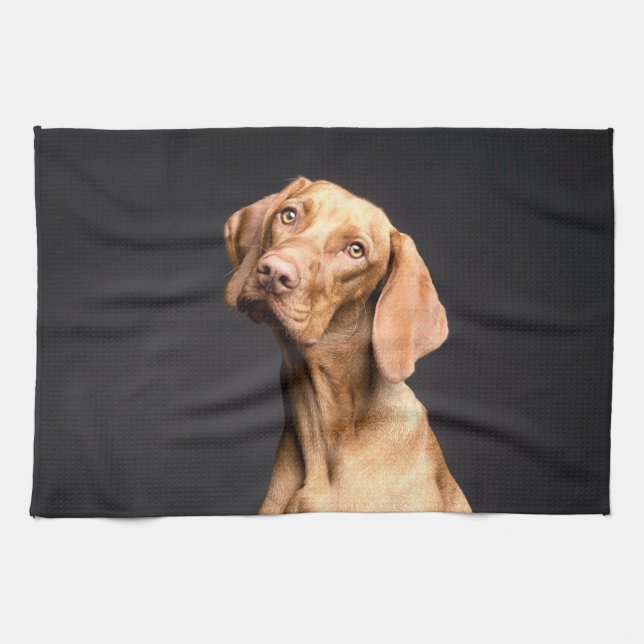 Pet Brown Beagle Dog Kitchen Towel (Horizontal)