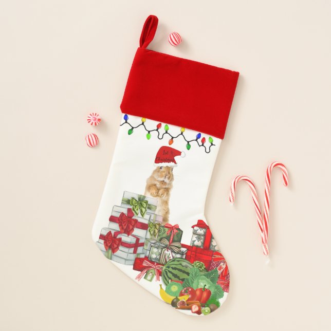 Pet Bunny Rabbit Christmas stocking (Front)