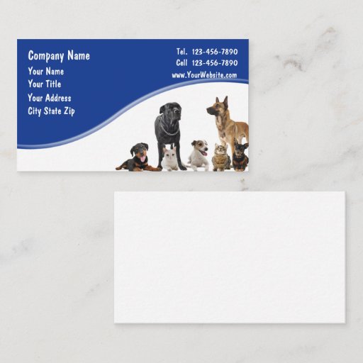 Customizable Pet Business Cards