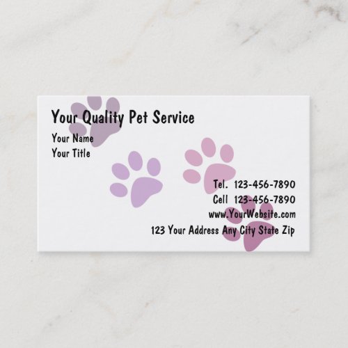 Pet Business Cards