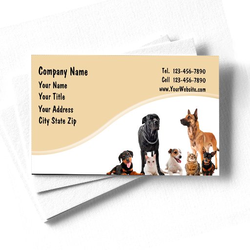 Customizable Pet Business Cards
