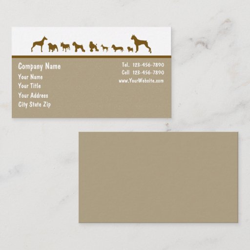 Customizable Pet Business Cards
