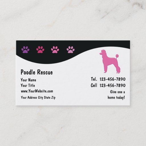 Customizable Pet Business Cards