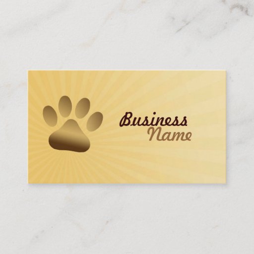 Customizable Pet Business Cards