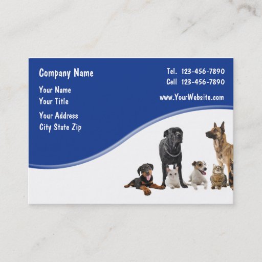 Customizable Pet Business Cards