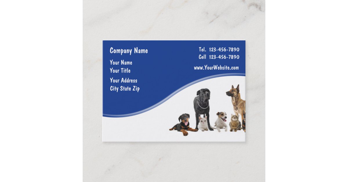 Pet sitting business cards