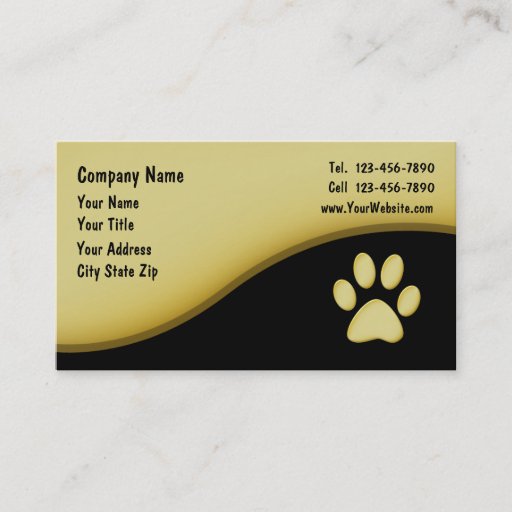 Customizable Pet Business Cards