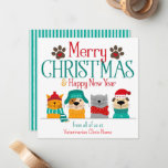 Pet Business Christmas Dog Cat Note Card
