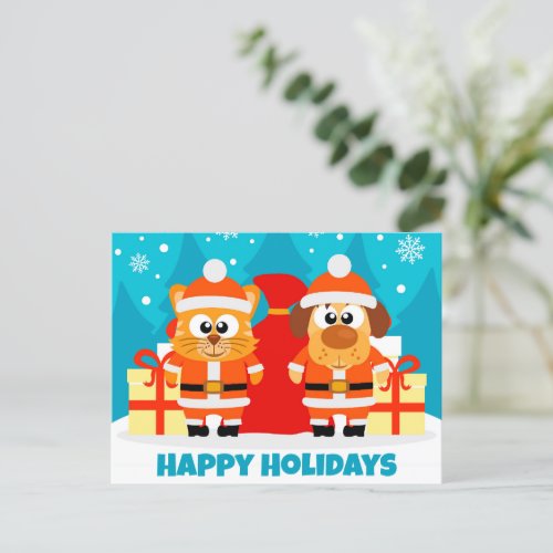 Pet Business Christmas Holiday Postcard