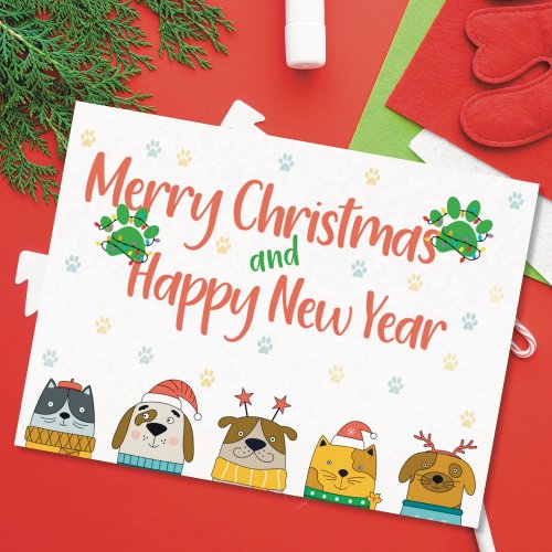 Pet Business Christmas Holiday Postcard