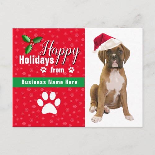Pet Business Christmas Postcards _ Dog Photo