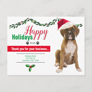Pet Business Christmas Postcards - Dog Photo