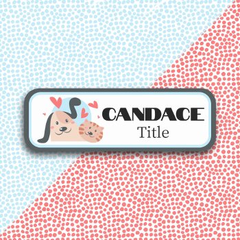 Pet Business Name Tag by WhimsyDoodleShop at Zazzle
