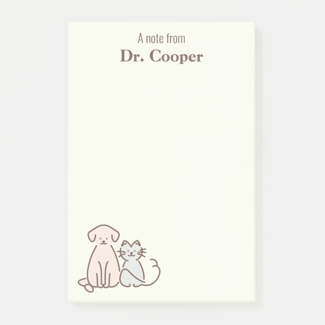 Pet Business Personalized Post-it Notes (Front)