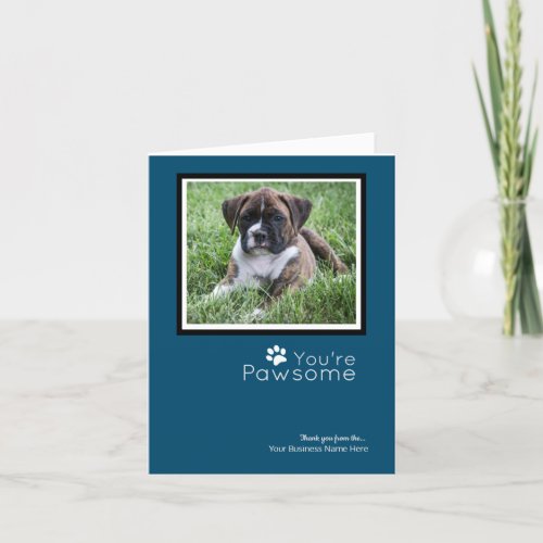Pet Business Thank You Cards _ Boxer Puppy