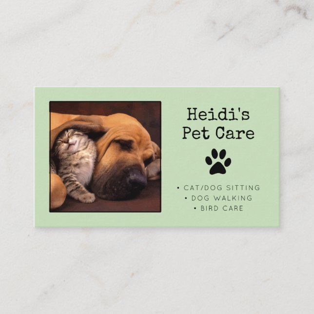 Pet Care Appointment Card (Front)