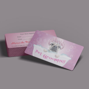 Pet Care Bathing and Grooming Bulldog Appointment Card