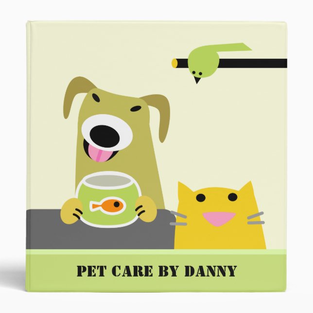 Pet Care Business 3 Ring Binder (Front)