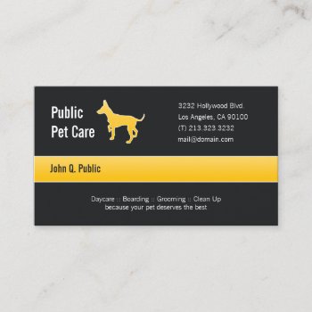 Pet Care Business Card by J32Teez at Zazzle