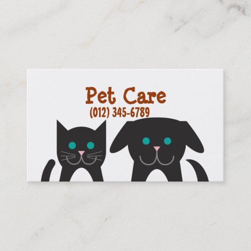 Customizable Pet Care Business Card