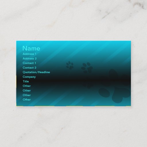 Customizable Pet Care Business Card