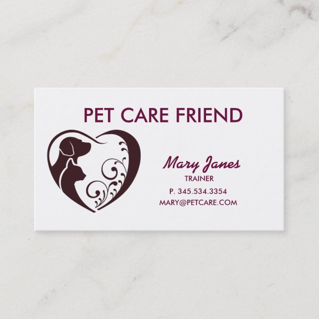 Pet Care Business Card (Front)