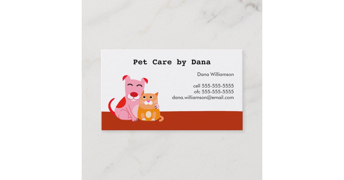 Pet Care Business Card Zazzle