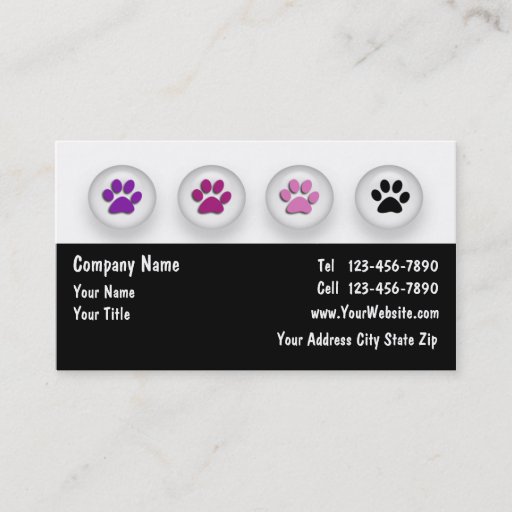 Customizable Pet Care Business Card