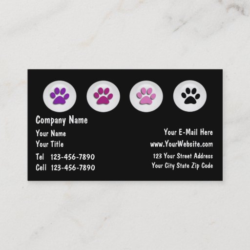 Customizable Pet Care Business Card
