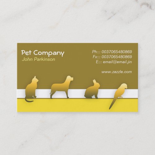 Pet Care business card