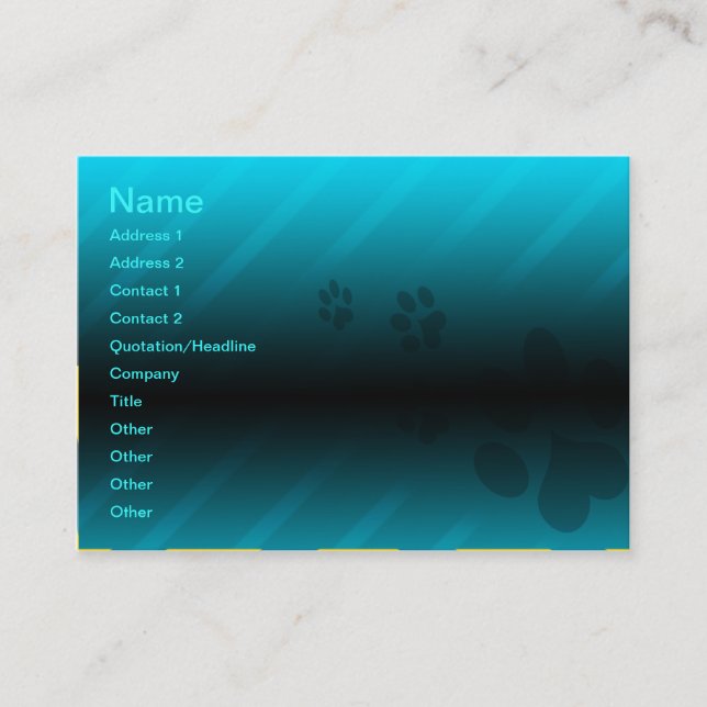 Pet Care Business Card (Front)