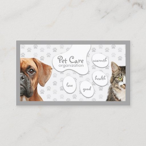 Customizable Pet care business card