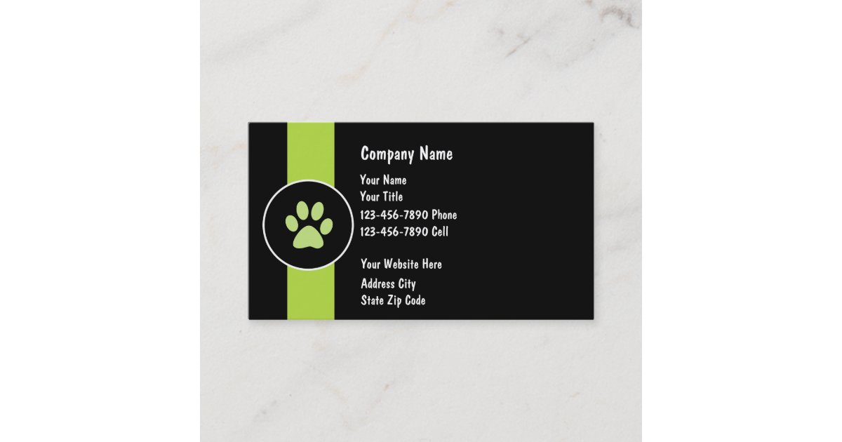 Pet Care Business Cards