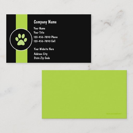 Customizable Pet Care Business Cards