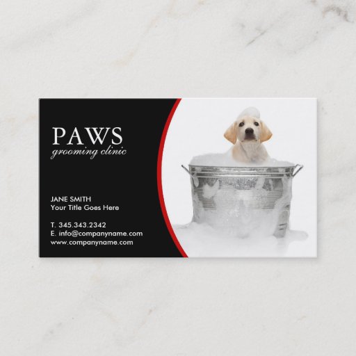 Customizable Pet Care Business Cards