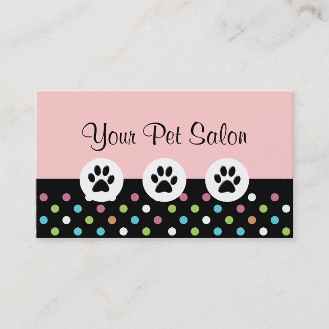 Pet Care Business Cards (Front)