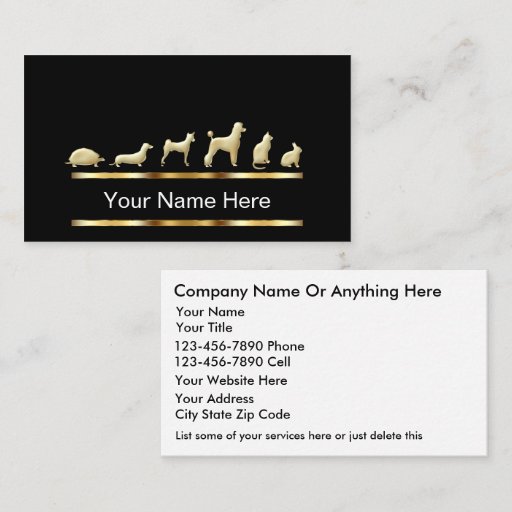 Customizable Pet Care Business Cards