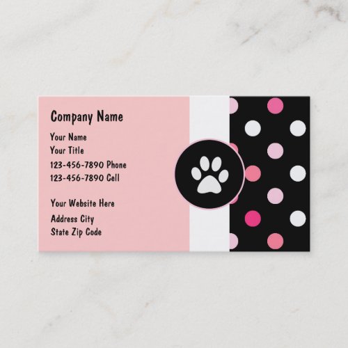 Pet Care Business Cards