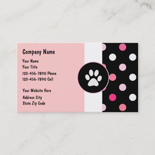 Customizable Pet Care Business Cards
