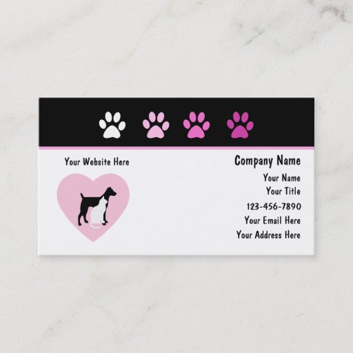 Customizable Pet Care Business Cards
