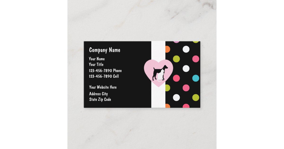 Pet Care Business Cards Zazzle