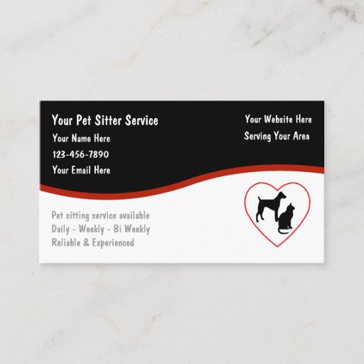 Customizable Pet Care Business Cards