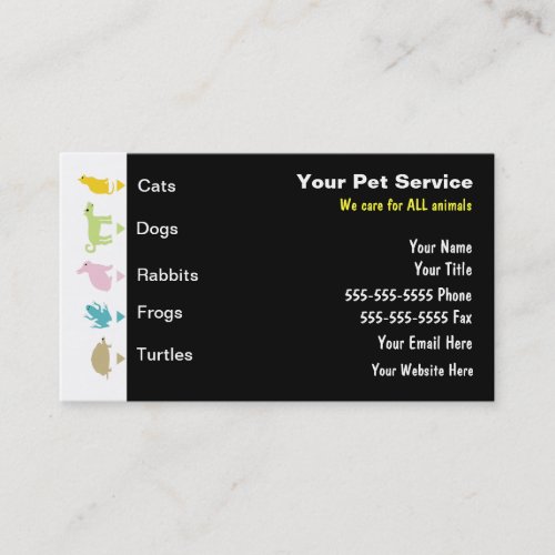 Pet Care Business Cards