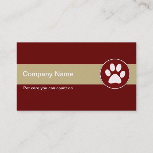 Pet Care Business Cards