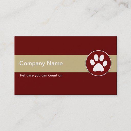 Customizable Pet Care Business Cards