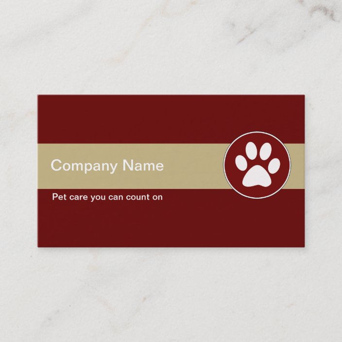 Pet Care Business Cards Zazzle