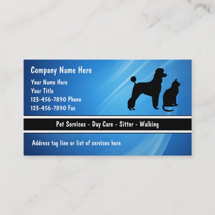 Pet Care Business Cards | Zazzle